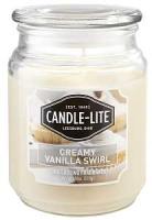 Jar Candle, Creamy Vanilla Swirl Fragrance, Ivory Candle, 70 to 110 hr Burning
